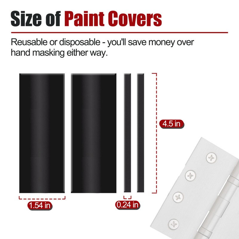 30 Pack 4.5" Paint Covers,Magnetic Door Hinge Protect Shields for