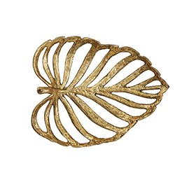 Creative Co-Op Gold Cast Iron Decorative Leaf