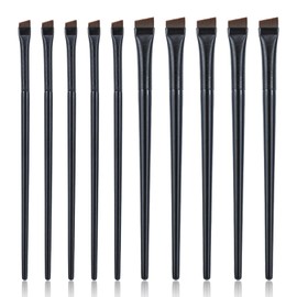5 Pcs Eyebrow Brush 5pcs Eyeliner Brush,Fibre Flexi Angled Eye Brow Liner Brushes Makeup Detail Applicator Tool,Multi-Function Mini Flat Fine Fection Tinting Applicators Tools For Eyebrows Eyetours