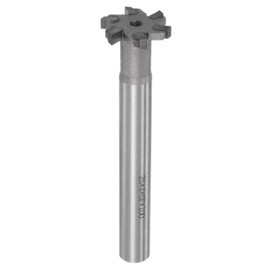sourcing map 6 Flutes T-slot cutter 4 mm depth 25 mm cutting diameter 12 mm stainless steel copper aluminium