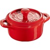 Staub 40511-236 Ceramic Cocotte Round 4.9 inches (10 cm), Cherry