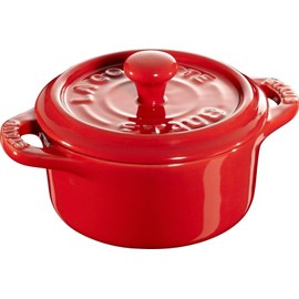 Staub 40511-236 Ceramic Cocotte Round 4.9 inches (10 cm), Cherry