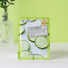 Foodaholic 3D Cucumber Natural Essence Mask Pack (10 sheets) / 푸드어홀릭3D 오이 내추럴에센스 마스크팩(10매)