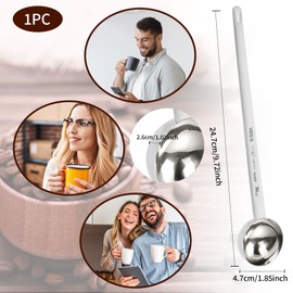 2 Tablespoon Coffee Scoop Stainless Steel Long Handle Measuring Spoon 2 tbsp Measuring spoon 30 ml Coffee Scoop 2 tablespoon Scoop for Ground Coffee