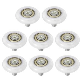 PATIKIL 26mm Drawer Rollers, 4 Pack Drawer Pulley Replacement Wheels Bearing Small Pulley, White
