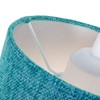 Modern and Sleek Teal Linen Fabric Small Cylindrical Lamp Shade