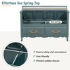 LUMISOL Retro Storage Bench Entryway Bench with Removable Cushion and