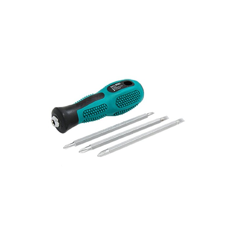 sourcing map 2 Way 3 Shafts Reversible Phillips Slotted Screwdriver