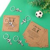 Quelay 24 Sets Cross Keychain with Greeting Cards for Men