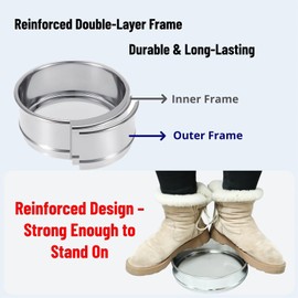 JARAYUNE 80 Mesh Stainless Steel Lab Sieve, Sturdy 8Inch(20.5cm) Sifter, Fine Mesh Sieve Strainer for Powder Pellet Flour Liquid Filtration-Lab Industrial DIY Household Use