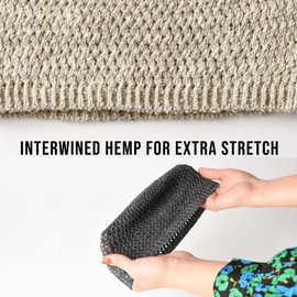 CHARM Mens Hemp Kufi Hat - Japanese Fashion Beanie Cap Islam Prayer Hat Summer Skull Cap Dark Gray XL