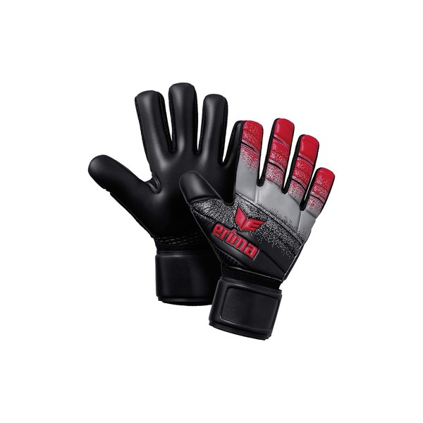 Erima Gentlemen SKINATOR Hard Ground NF Torwarthandschuhe rot/schwarz/grau, options Size: