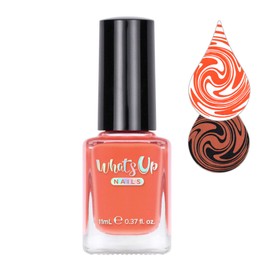 Whats Up Nails - Pumpkin a Day Stamping Polish Orange Creme Lacquer for Stamped Nail Art Design 7 Free Cruelty Free Vegan