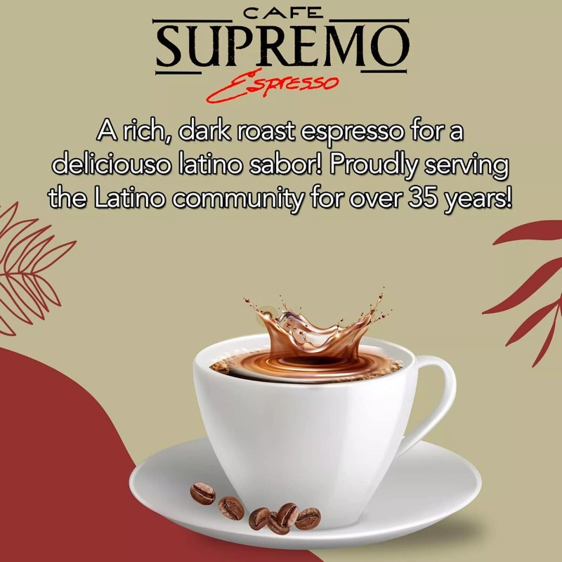 Cafe Supremo 100% Espresso Instant Ground Dark Roast Coffee Jar