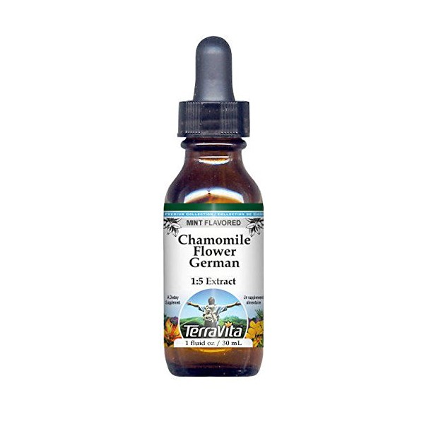 German Chamomile Flower Glycerite Liquid Extract (1:5) - Mint Flavored (1 oz, ZIN: 522261)