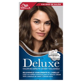 Wella Deluxe Tinte Permanente 5 Castaño Claro, 207 g