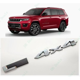 Grand Cherokee Chrome Gray Rear 4X4 & L Emblems Letter Badge 2021+ Jeep Grand Cherokee L WL
