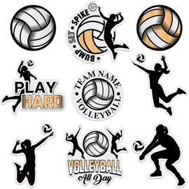 Fuutreo 108 Pcs Volleyball Cutouts Volleyball Decoration Sport Cutouts for Locker Room Sport Bulletin Board Decoration for Lockers Classroom Boy Girl DIY Craft Birthday Class Chalkboard Art Wall Decor