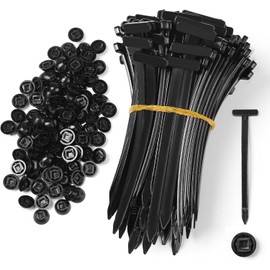 Nylon Cable Tie Buckle Set, 50 Pack, Universal Zip Ties with Pin & Button Design for Auto and Daily Use, Black