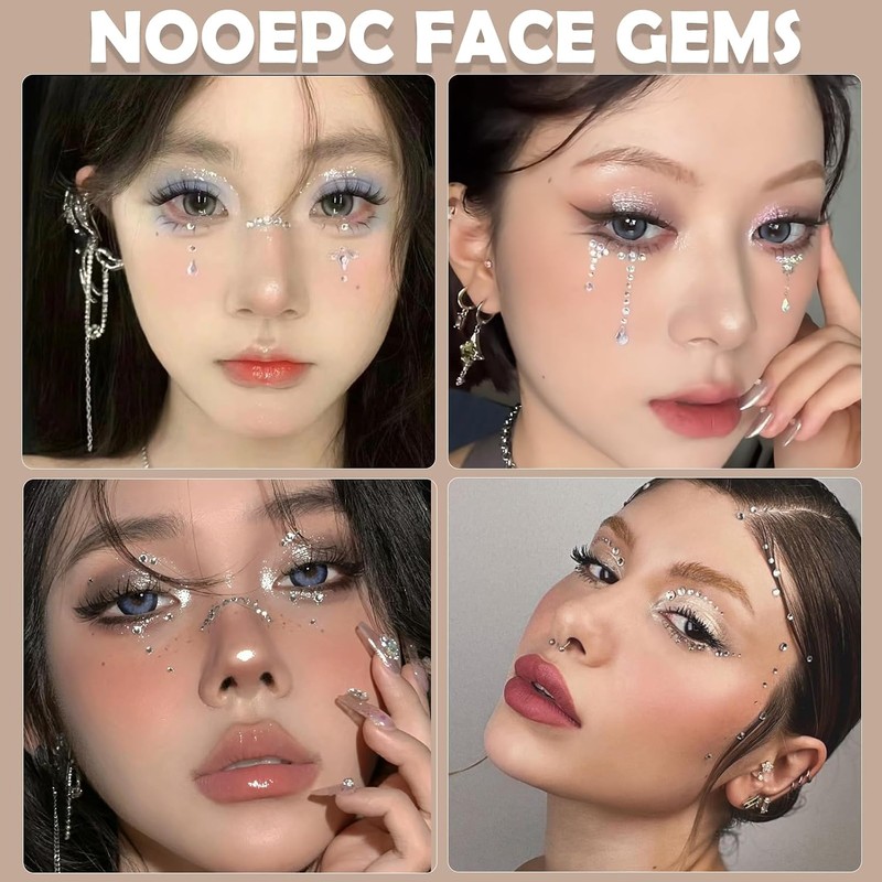 nooepc NOOEPC - Gemas para el rostro, gemas para el