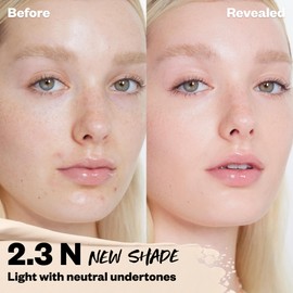 Kosas Revealer Concealer - Medium Coverage Makeup with Hyaluronic Acid, Conceals Dark Circles Under Eyes, Dark Spots and Blemishes + Brightens, Hydrates, Long-Lasting & Vegan, (Tone 2.3 N)