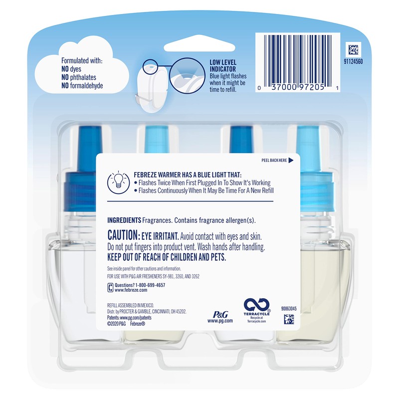 Febreze Odor-Fighting Fade Defy PLUG Air Freshener Refill, Heavy Duty