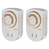 Woods 50006WD Indoor 24-Hour Mechanical Outlet Timer, 30 Minute Intervals,2-Pack,White