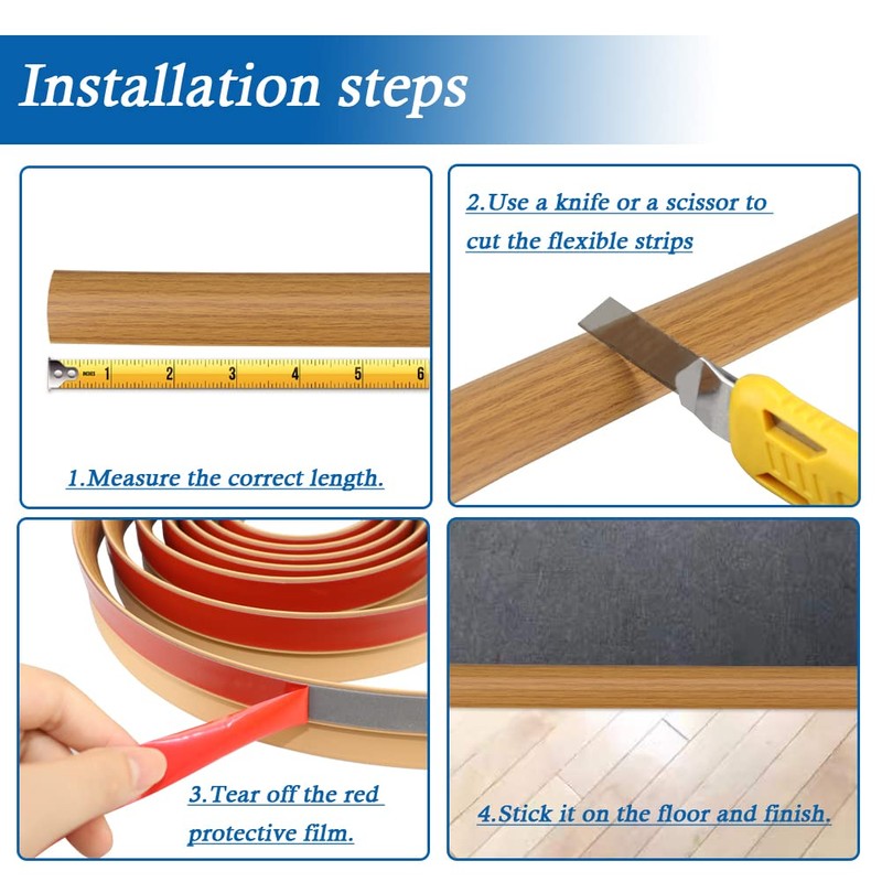 Floor Transition Strip Self Adhesive Carpet & Flooring Transitions Edging