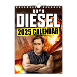 The Calendar King // Bryn Diesel - A4 Size 2025 Wall Calendar
