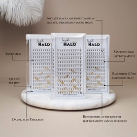 5D Pre Made Fans 0.10 D Curl Eyelash Extensions Short Stem (10mm)