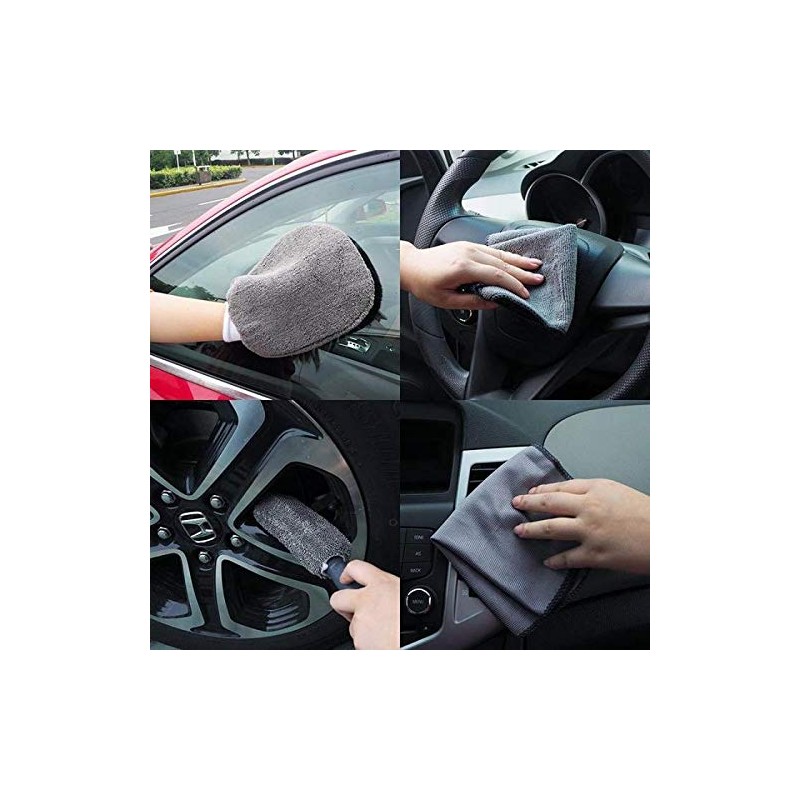 Nbfld 9 Piece Car Washing Machine Polishing Set Terry Cloth