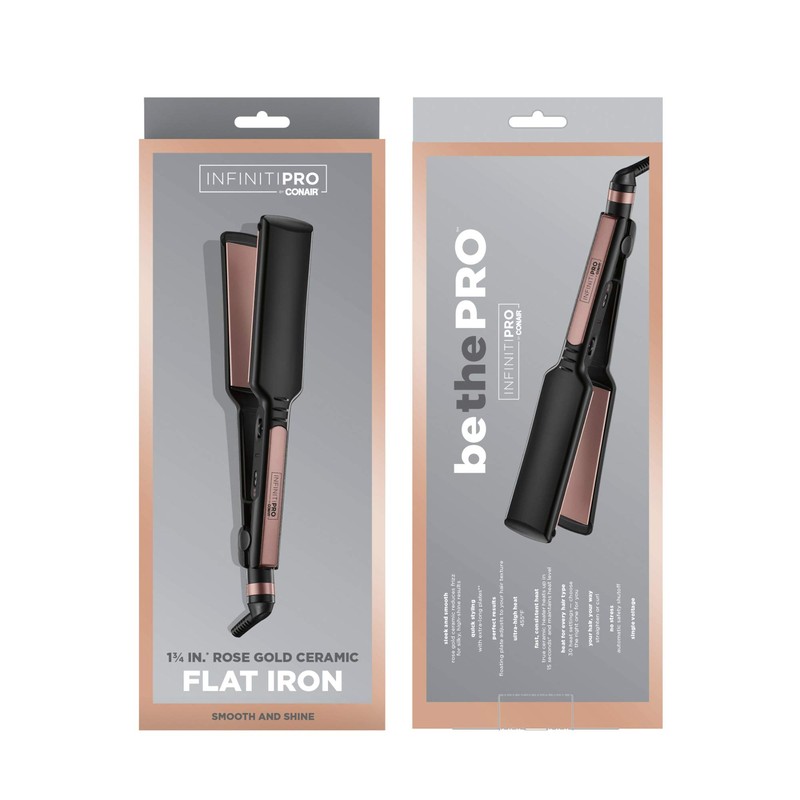 Infiniti PRO CONAIR Rose Gold Ceramic Flat Iron Hair Straightener,