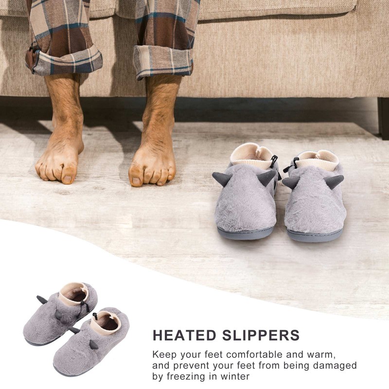 Heated Feet Warmer USB Short Plush Detachable Heating Feet Warmer
