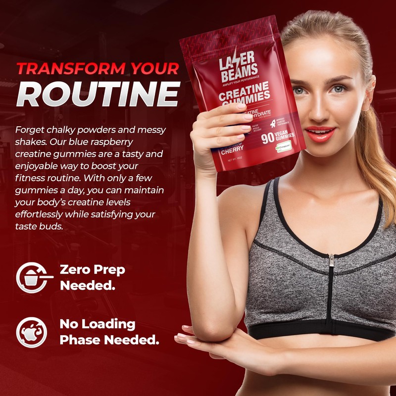 Laser Beams Creatine Monohydrate Gummies - 5g Creapure Creatine per