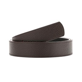 Vatee's Reversible Genuine Leather Belt Without Buckle for Men Replacement Strap 29 mm/34 mm/38 mm Wide, 001: Black / Brown