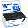 100 Pack Retractable Ballpoint Pens Bulk, Black Ink Pens, 1.0mm