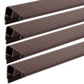 Pangda 4 Pcs 36 Inch Fixed Vinyl Sill Cap Replacement Threshold Single in-Swing Doors Only Trim-to-fit Dark Brown