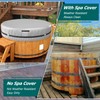 AKEfit Round Hot Tub Cover, 600D Polyester Waterproof for Hot