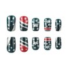4th of July Press on Nails Short Fake Nails with