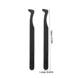 BUGUUYO 10PCS Precision Tweezers for Jewelry Making Crafts Repair Ergonomic Static Plastic Tweezers for Bead Picking Watch Repair and Art Projects Tilted Head Design