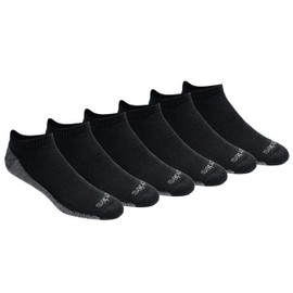 Dickies Men's Dri-Tech Moisture Control 6 Pairs Low Cut Socks, Black, Shoe Size: 6-12