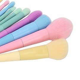 Kit de Brochas Cosméticas de Tubo de Aluminio Grueso y Colores Caramelo, 17 Uds., con Cepillo de Fibra Biónica, Adecuado para Citas y Fiestas Al Aire 