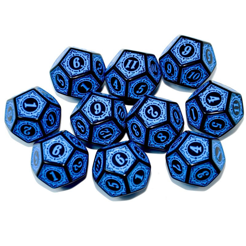 SmartDealsPro 10-Pack Six Sides D6 12 Sided D12 Dice Die