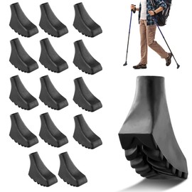 Pack of 14 Rubber Studs, Walking Poles, Rubber Buffers, Rubber for Nordic Walking Pole with a Diameter of 11 mm for Walking Sticks, Replacement Rubber Buffers, Trekking Poles Accessories