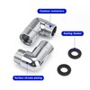 Pack of 2 Shower Hose Adapter, PARFCO 90 Degree Extension
