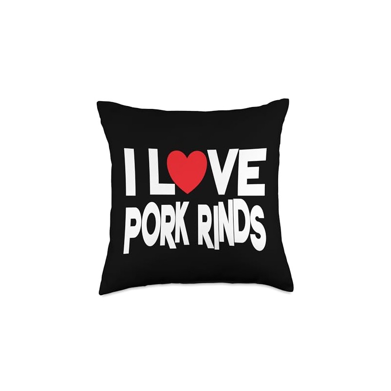 I Love Pork Rinds Throw Pillow