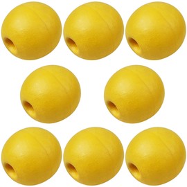 VATEICO Rope Floats Marine,4pcs/8pcs Deep Water Oval Water Float Fishing Marker Buoys for Water Ski Ropes Anchor Lines Boats Swimming Kayak Crabbing Trail Dock Pool Yellow HY7-8PCS