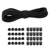 15M Black Elastic Cord,4mm Elastic String Bungee Cord Elastic Round