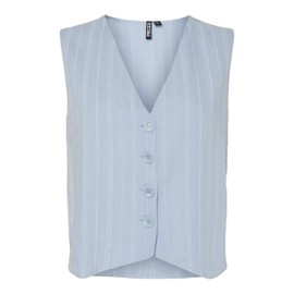 PIECES Pcpia Women's Tailored Vest WVN Noos, Cashmere Blue, L