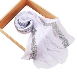 PURFUN Women Sparkly Sequins Instant Scarf Inner Cap Set, Solid Color Chiffon Hijab Stretchy Modal Bonnet Under Cap Islamic Arab Middle East Ramadan Eid Muslim Turban Head Scarf Wrap Headwear